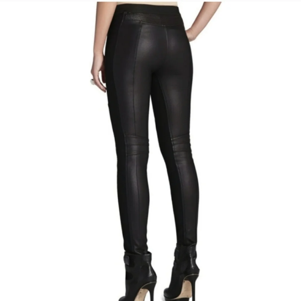 BCBGMaxAzria "Khalin" Women's Sz XS Black Leggings with Zipper Detail LIKE NEW - Picture 2 of 16